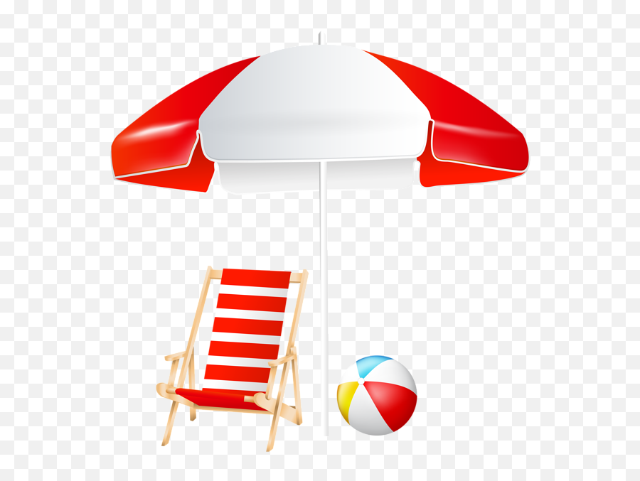 Beach Umbrella Chair Clip Art - Beach Umbrella Png Transparent For Summer,Beach Ball Clipart Png