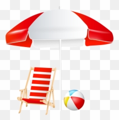 Beach Umbrella Chair Clip Art - Png Transparent For Summer