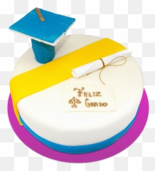 Torta Toga Y Birrete - Birthday Cake Full Size Png Square Academic Cap,Birrete Png