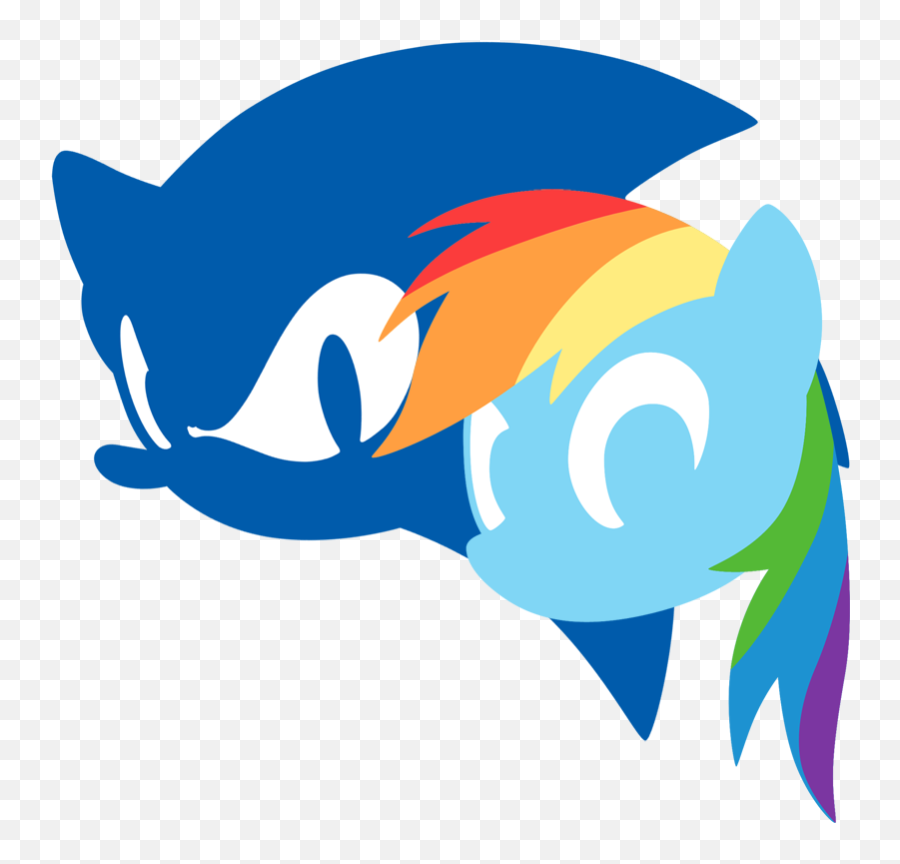 Logo De Rainbow Dash Png Image With No - Rainbow Dash And Sonic,Sonic Head Png