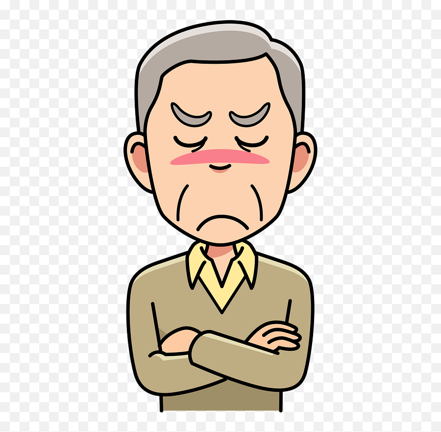 Senior Man Is Angry Clipart - Grandfather Cartoon Png,Angry Person Png -  free transparent png images 