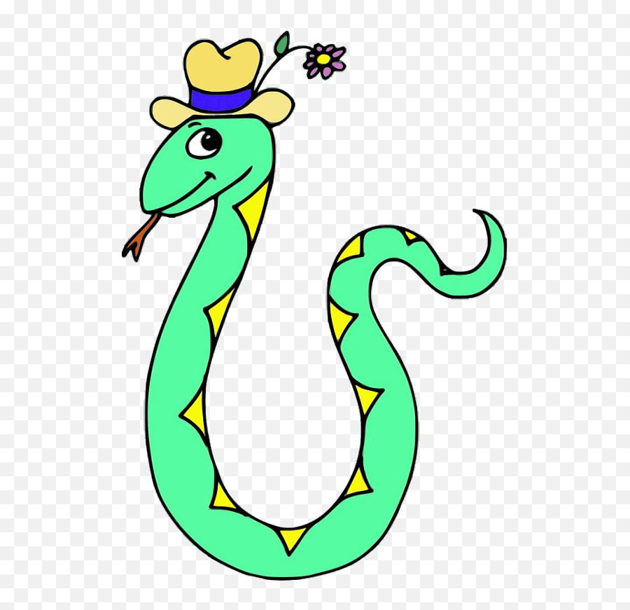 Snake In A Hat Clipart Free Download Transparent Png - Funny Snake Cartoon  Drawing,Green Snake Png - free transparent png images 