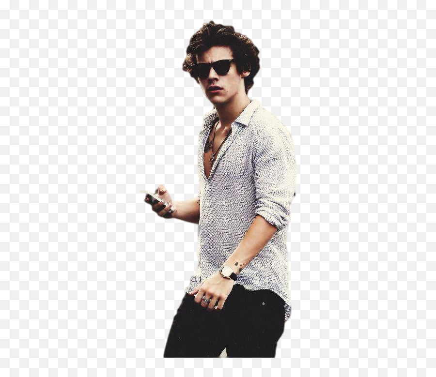 Download Hd Harry Styles Png 2014 - Harry Styles Holding His Phone,Harry Styles Png