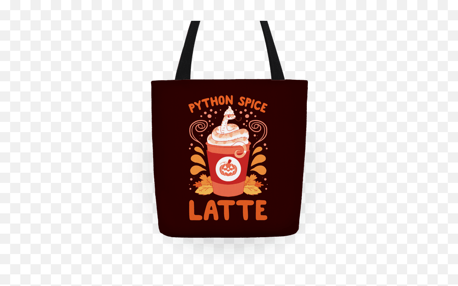 Python Spice Latte Totes Lookhuman - Creature Of The Night And Sea Png,Pumpkin Spice Latte Png