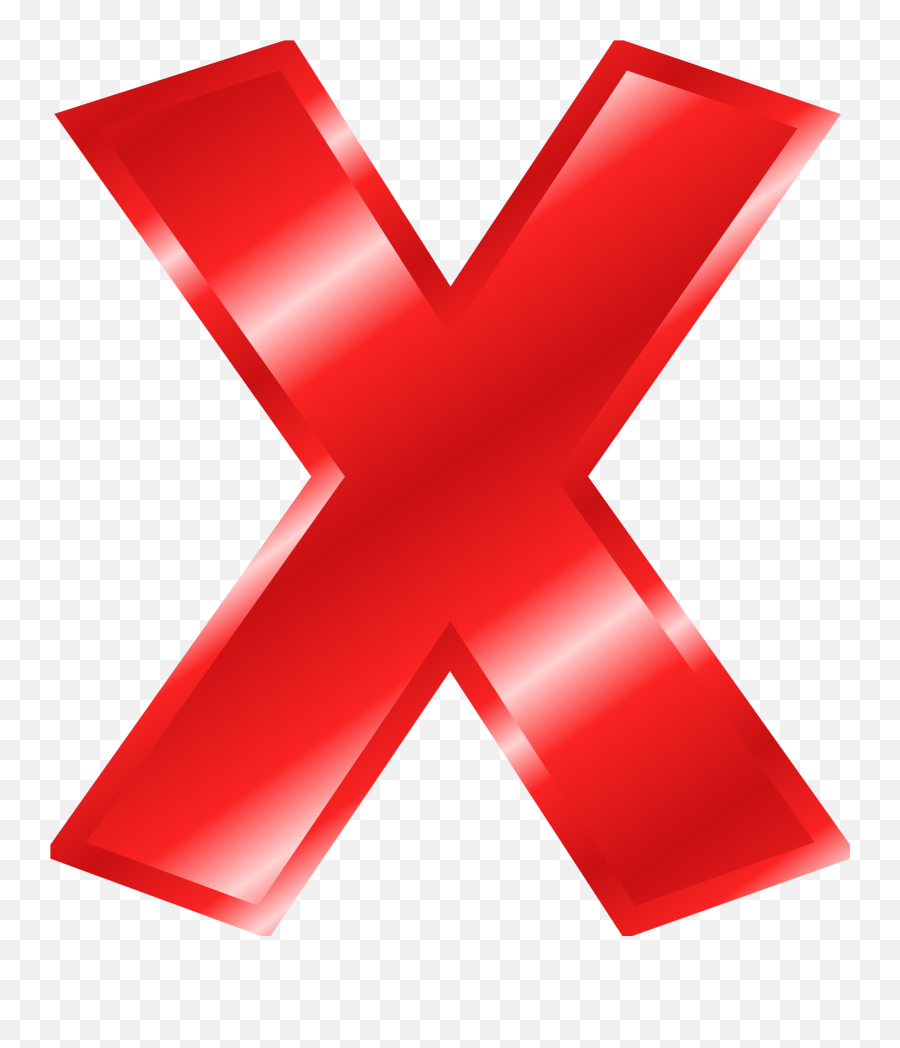 Download Big Red X Png - Big Red Letter X,Red X Transparent Background