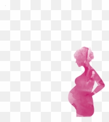 Mothers Day Pregnancy Woman - Watercolor Png