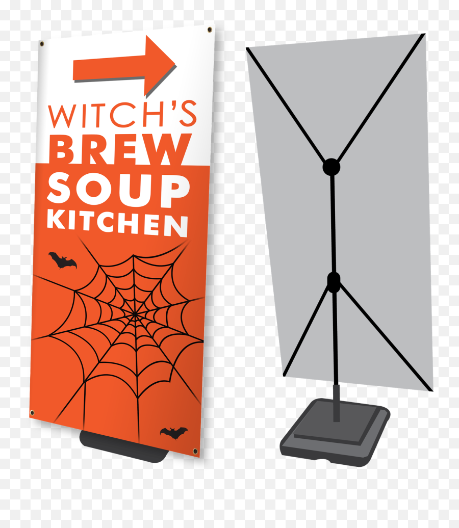 Outdoor Halloween Banner Stands - Banner Spider Png,Halloween Banner Png