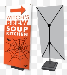 Outdoor Halloween Banner Stands - Spider Png
