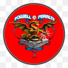 Powell Peralta Dragon Banner 4 Circle Sticker - Vintage Powell Peralta Sweatshirt Png,Mutants And Masterminds Logo