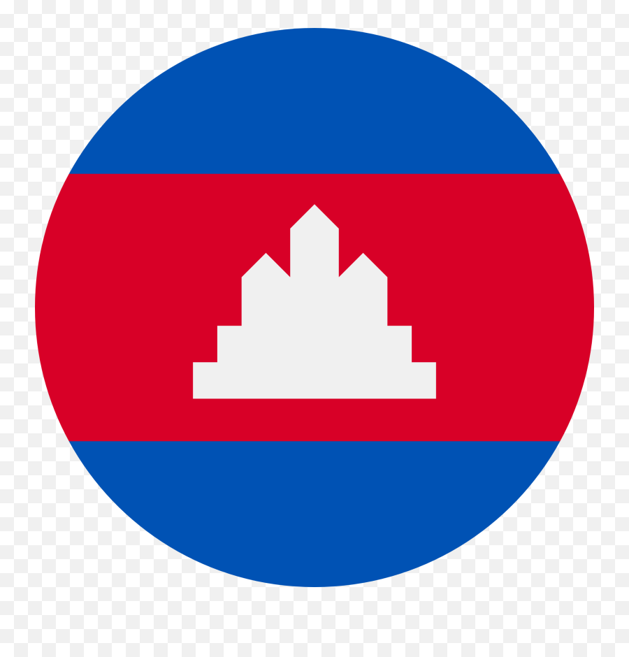 Cambodia - Free Flags Icons Cambodia Flag Round Png,Country Flags Icon