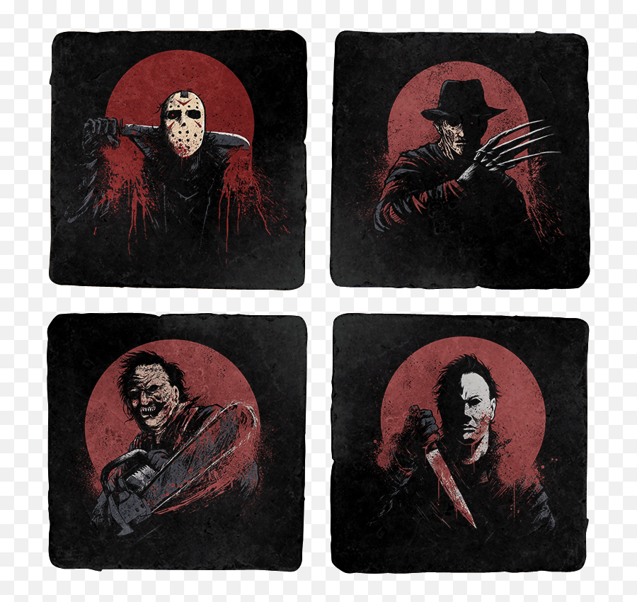 Horror Legends Movie Coaster Set - I Need That Shit Horror Fictional Character Png,Freddy Krueger Icon