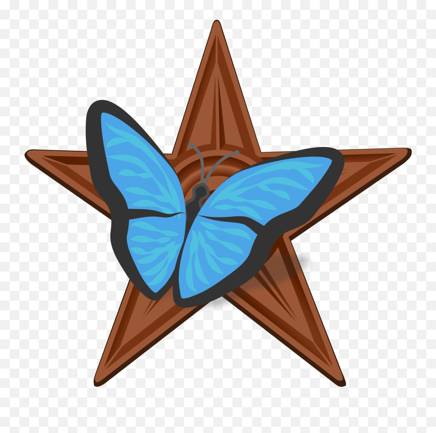 Fileblue Butterfly Barnstar 2svg - Wikimedia Commons Thumbnail Png,Blue Butterflies Png