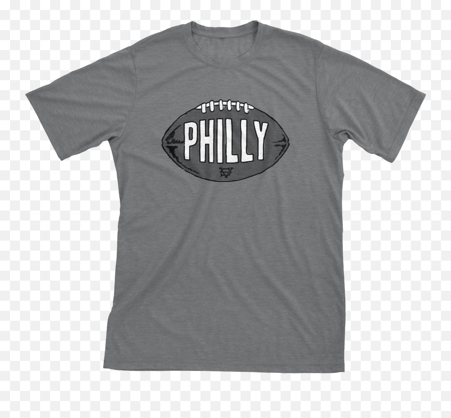 Philly Football Grey T - Shirt Rocky Railway T Shirt Png,Black And White Football Icon