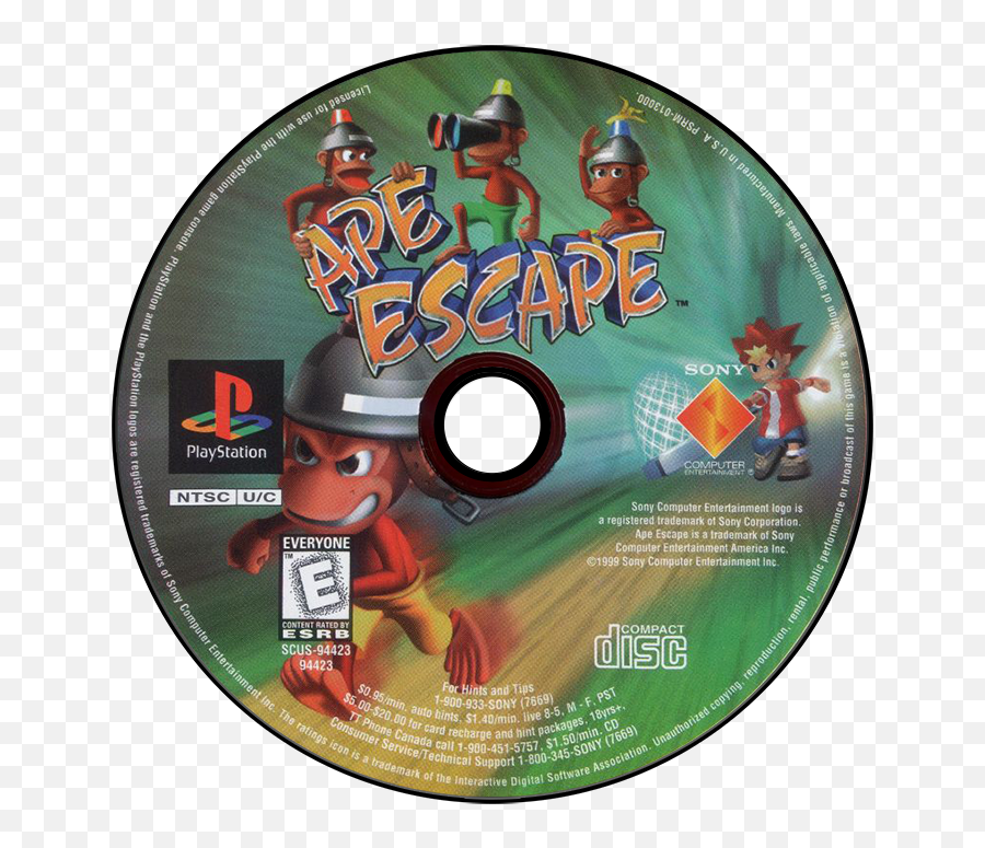 Sony Playstation Disc Art - Game Cart Images Launchbox Ps1 Ape Escapey Cd Png,Sony Playstation Icon