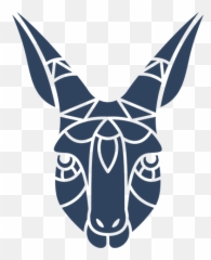 Mandala Gazelle Head Blue Transparent Png U0026 Svg Vector - Automotive Decal