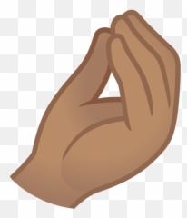 Pinched Fingers Medium Skin Tone Emoji - png