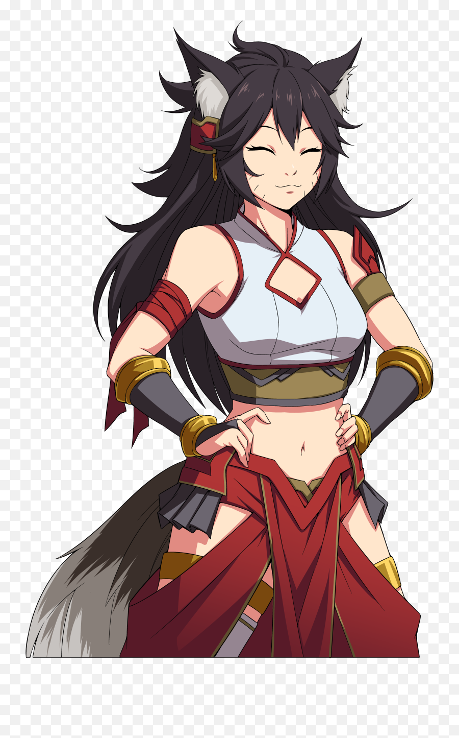 Anime Wolf Girl Characters - Anime Female Martial Artist Png,Anime Characters Png