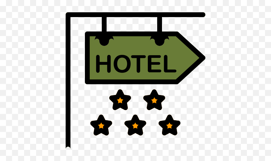 Hotel Icon Sign Board Stars Room Png Accommodation