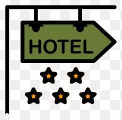Hotel Icon Sign Board Stars Room Png Accommodation