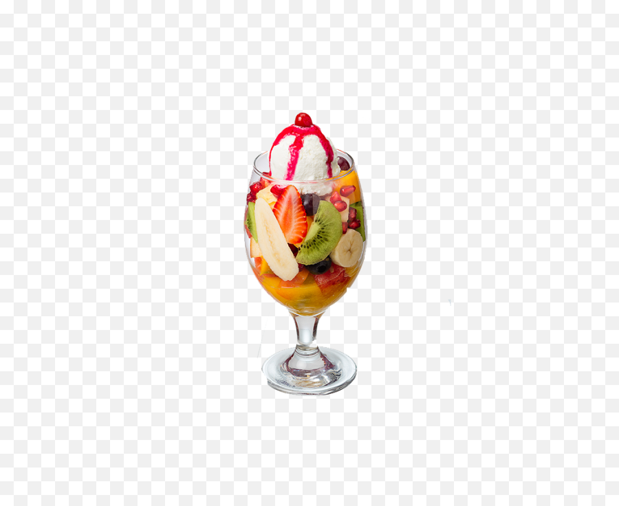 Download Fruit Salad With Ice Cream - Fruit Salad With Ice Cream Glass Png,Ice Cream Transparent