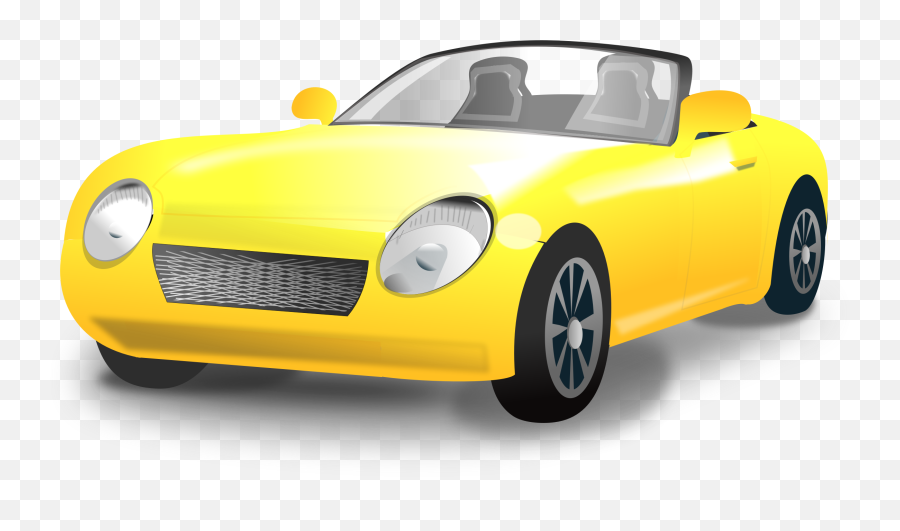 Yellow Convertible Sports Car Clip Art - Cartoon Convertible Png,Car Clip Art Png