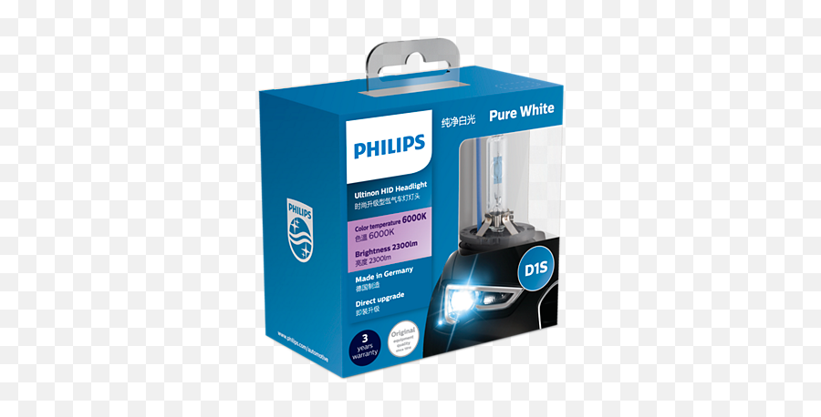 Philips Ultinon Hid Car Xenon Headlights D1s 6000k - Ultinon D3s Philips D3s 6000k Png,Headlights Png