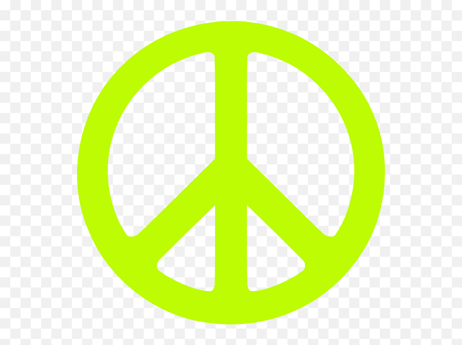 Green Peace Sign - Transparent Yellow Peace Sign Png,Peace Sign Png