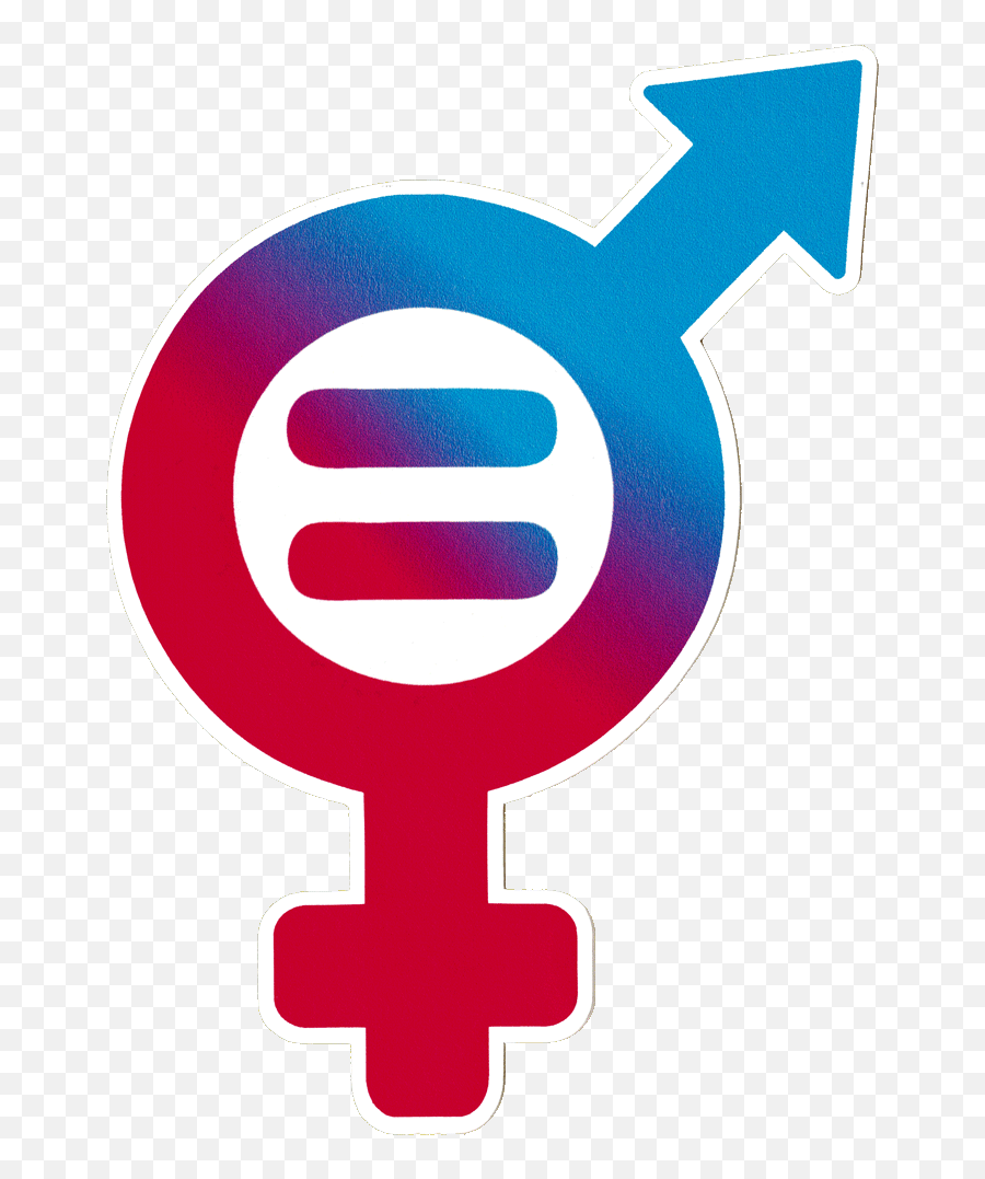Gender Equality Symbol Sm Bumper Sticker Decal - Gender Gender Equality Sign Png,Gender Png