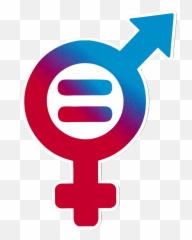 Gender Equality Symbol Sm Bumper Sticker Decal - Gender Gender Equality Sign Png,Gender Png