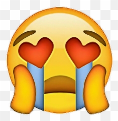 Crying Emoji With Heart Eyes - png