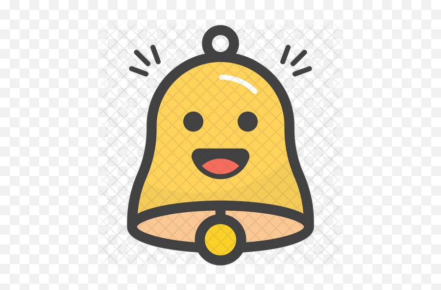 Smiling Bell Emoji Icon Of - Illustration Png,Bell Emoji Png