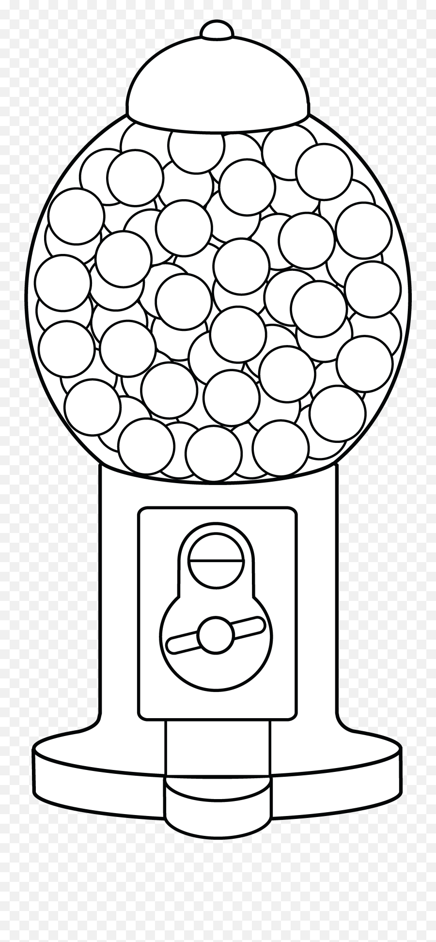Gumball Machine Coloring Page - Free Cli 1589127 Png Bubble Gum Machine Coloring Page,Gumball Png