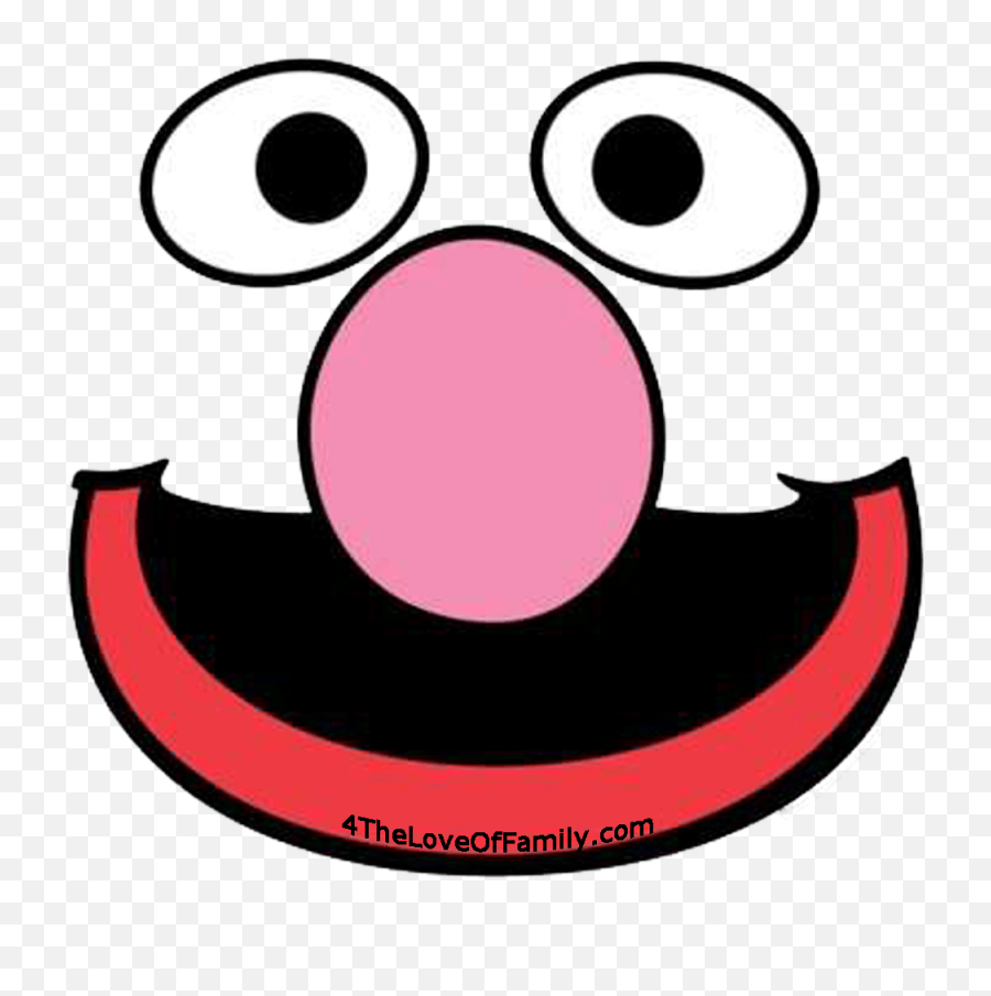Sesame Street Font Face Printables - Grover Face Sesame Street Png,Elmo Face Png