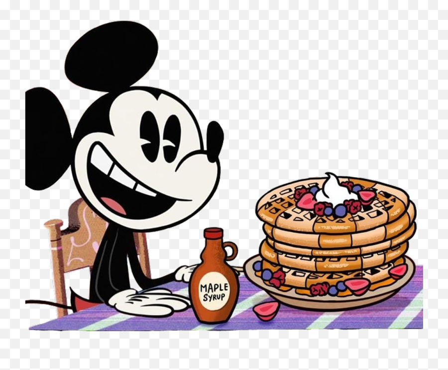 Waffle Clipart Mickey Mouse - Mickey Mouse Highresolution Mickey Mouse Eat Waffles Png,Mickey Mouse Logo Png