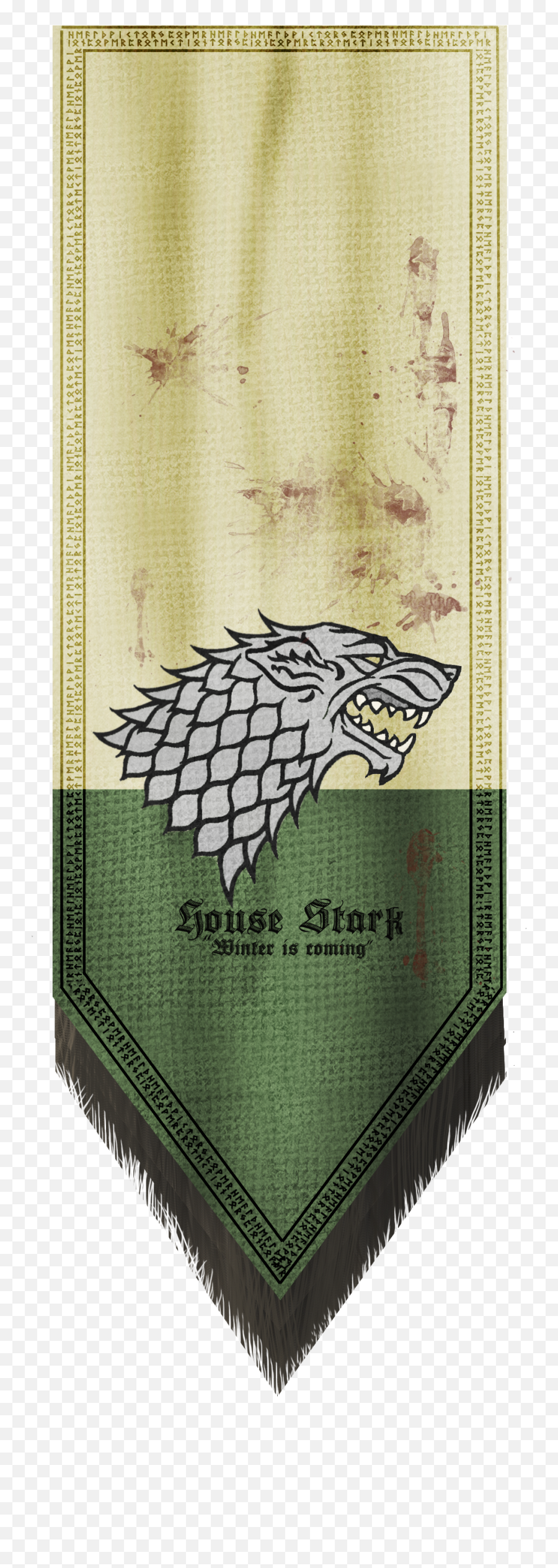 Download House Stark Banner By Andy - Butnariu Winter Is House Stark Banner Png,House Stark Png
