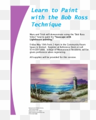 Learn To Paint With The Bob Ross Technique - Poster Png,Bob Ross Png