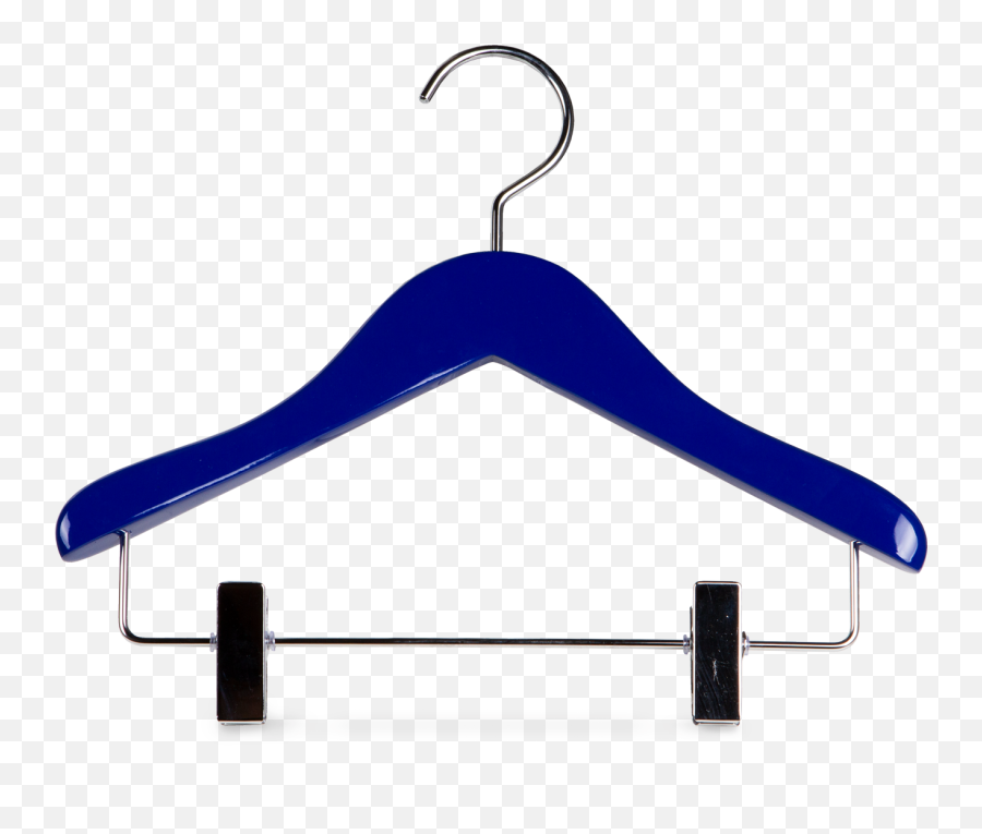 10 X Kids Blue Hanger With Clips - Pant Hanger Png Transparent Background,Hanger Png