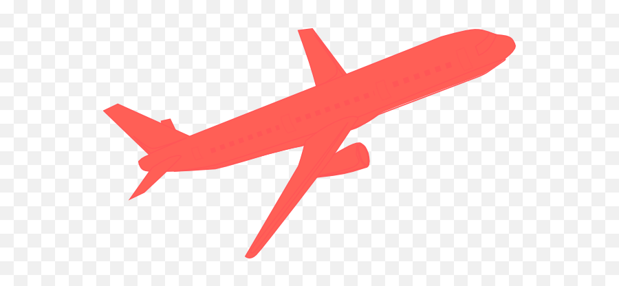 Airplane Coral Clip Art - Red Airplane Clipart Png,Airplane Emoji Png