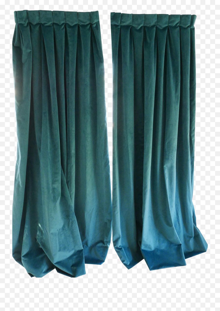 Custom Blue Green Velvet Curtains - A Pair Blue Velvet Velvet Curtains Png,Curtains Png