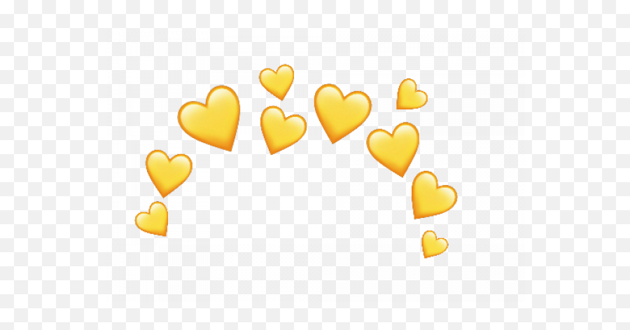 Yellow Heart Emoji Transparent Crown Love Corona Amarillo - Transparent Hearts Emoji Png,Heart Emoji Png Transparent