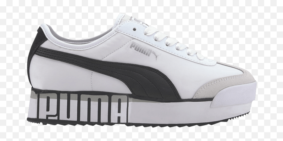 Wmns Roma Amor Logo U0027white Blacku0027 - Puma 372113 03 Goat Skate Shoe Png,Puma Shoe Logo