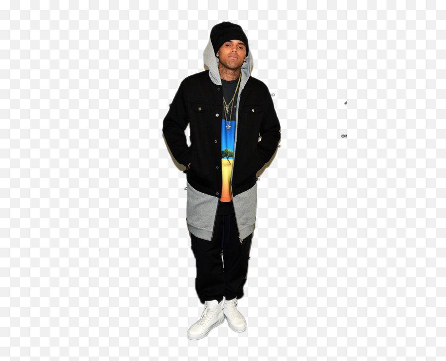Girlfriend Hoodie Sweatpants Hat Shopping - Chris Brown Png Standing,Sweatpants Png
