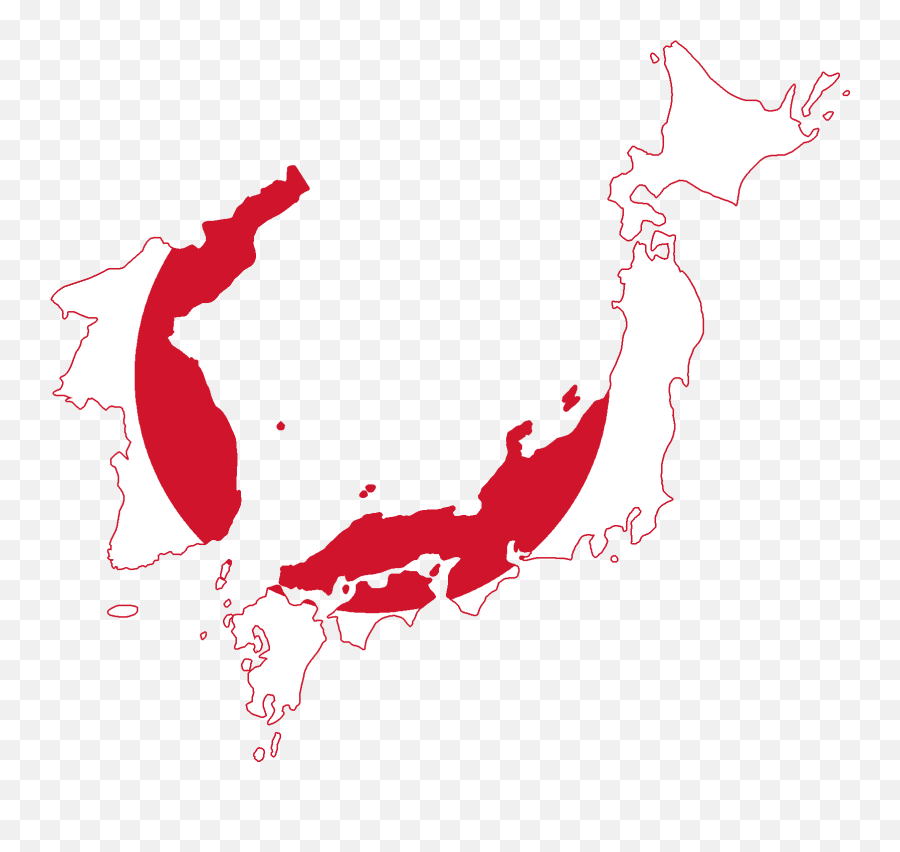 Japanese Empire Flag Map Clipart - Japanese Empire Flag Map Png,Japanese Flag Png