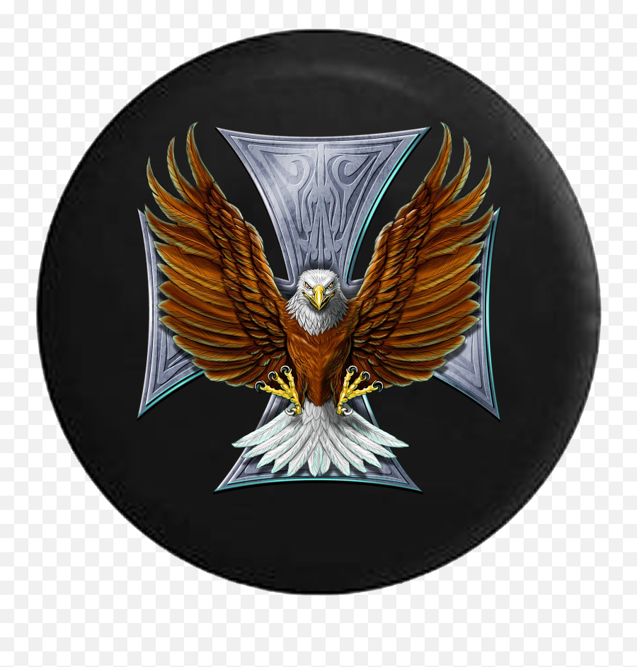 Iron Cross And Attacking American Eagle - Iron Cross And Attacking American Eagle Biker Patriot Png,Iron Cross Png
