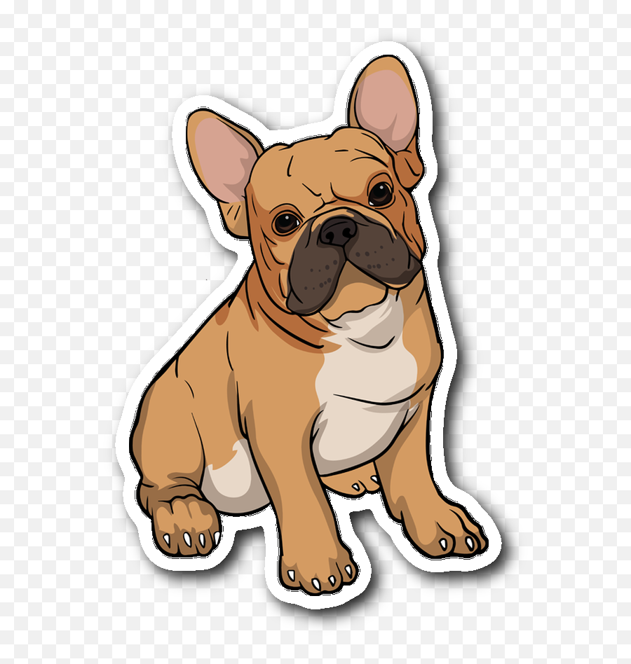 Download Hd French Bulldog Sticker Funny Gift For Cute Dog - Cute French  Bulldog Stickers Png,Bull Dog Png - free transparent png images 
