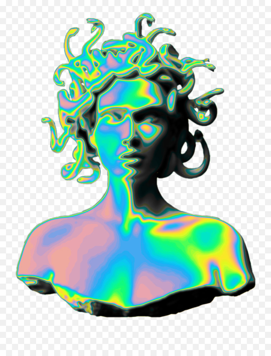 Holo Holographic Vaporwave Aesthetic - Medusa Png,Medusa Png