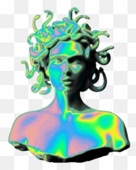 Holo Holographic Vaporwave Aesthetic - Medusa Png,Medusa Png