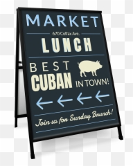 Sidewalk Signs - Blackboard png