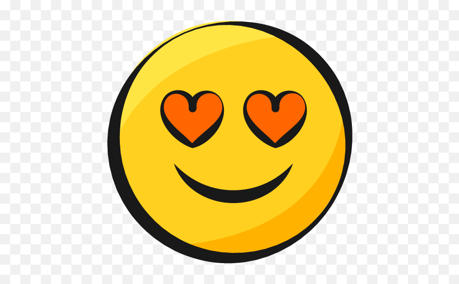 Smiley Jaune Emoji Yellow Coeur Yeux Heart Eyes Image - Smiley Yeux Coeur Gif Png,Heart Eye Emoji Transparent