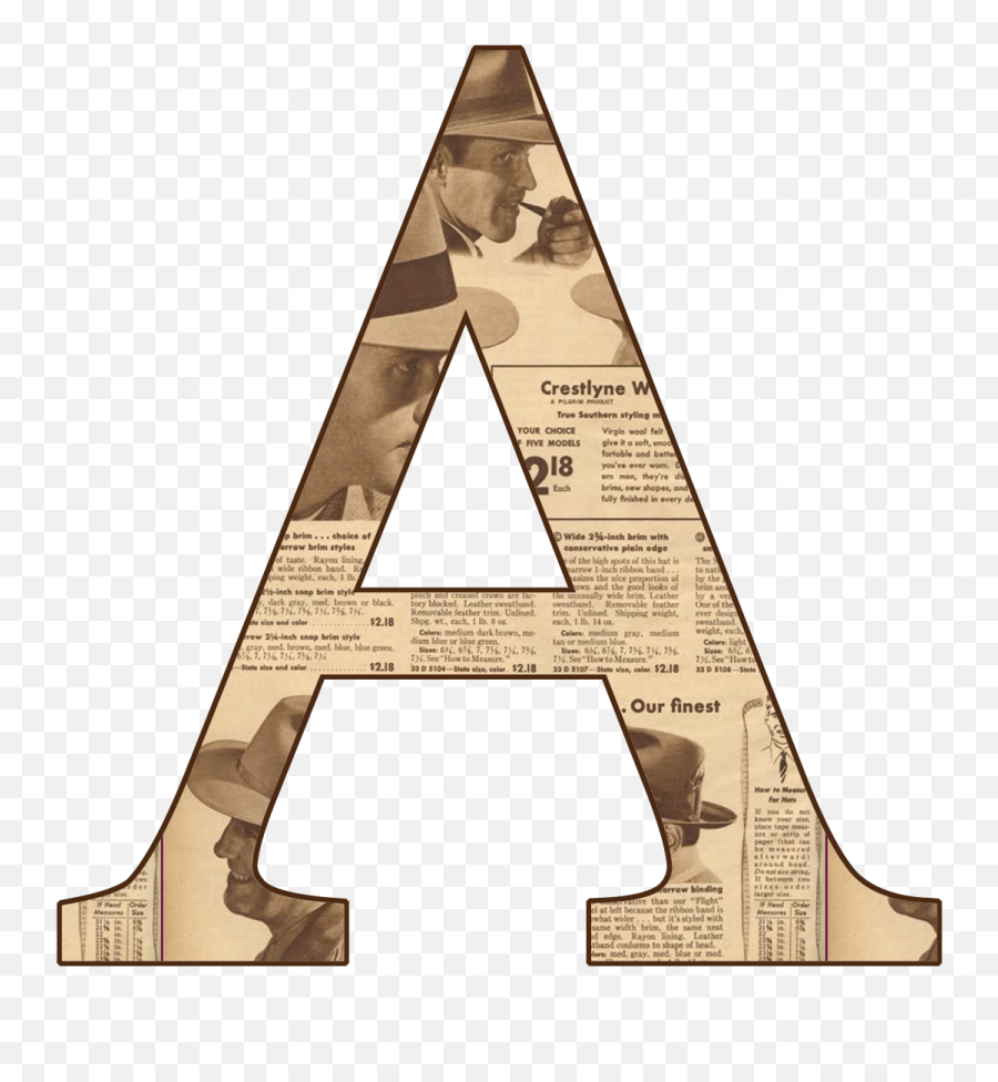 Free Newsprint Digi Scrapbook Alphabet - Letra A En Periodico Png,Letras Png